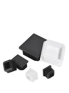 [Hot Item] Furniture Square Arched Tubing Black Plastic Pipe End Caps Tubing Insert Plugs Rubber Feet for Chair