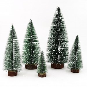 [Hot Item] Mini Artificial Christmas Snow Frost Sisal Trees Desktop for Christmas Party Home