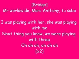 Rain Over Me - Pitbull ft. Marc Anthony Lyrics