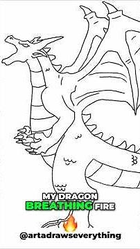 Draw a Dragon_Breathing Fire!🔥🐲#drawingtutorial #drawingforkids #drawadragon #dragon