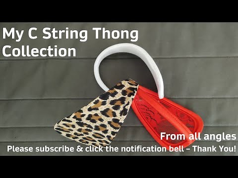 My C String Thong Collection - Womens Underwear - White, Leopard Print and Red Lace C String Thongs
