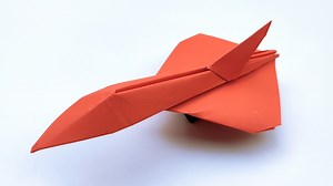 How to fold origami plane - Handmade fighter plane making tutorial - Paper jet plane making ideas #Crafts #OrigamiJet #PaperFighter | DIY And Paper Crafts
