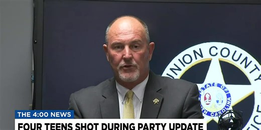 Sheriff gives update after four teens shot in Union County