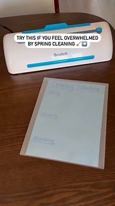 Stay organized and on track with this reusable spring cleaning schedule idea! 🧽✅ #springcleaning #homeorganization #organizationideas #scotchbrand #scotchtape | Scotch