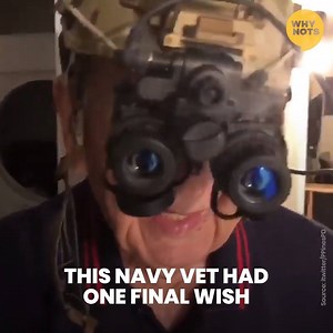 At 88, Stanley Gold is 75% blind but he wanted to try night-vision goggles. Pembroke Pines SWAT arrived to help! | WHY NOTS
