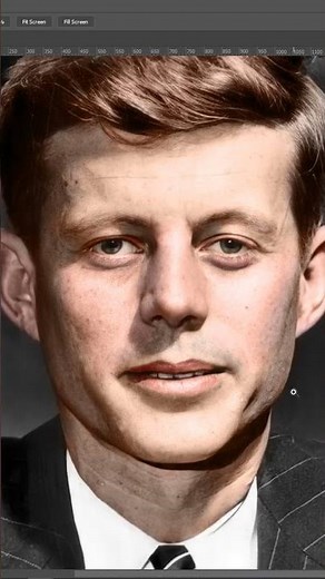 Young John F. Kennedy in Color - Colorization Timelapse