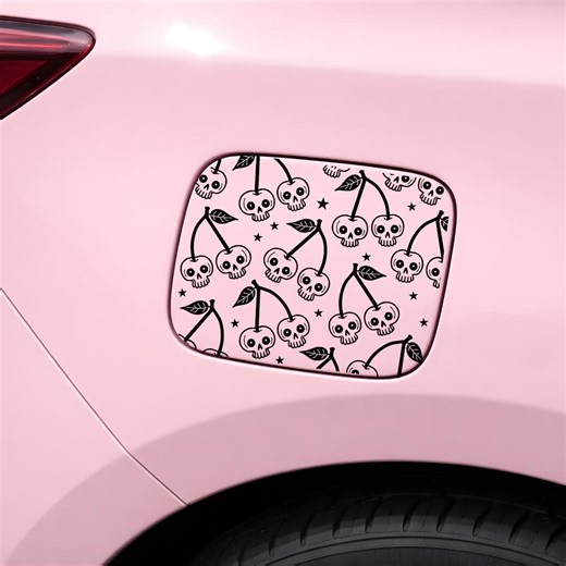 Cherry Skulls Gas Cap Fuel Tank Door Vinyl Decal Accent Sticker - Etsy