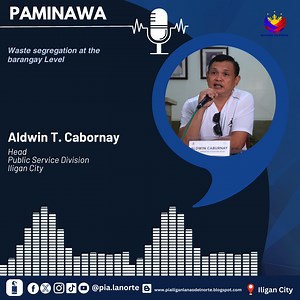  PAMINAWA | Aldwin T. Cabornay, head of the Public Service Division in Iligan City, emphasized that residents must segregate their waste into three categories: residual, recyclable, and biodegradable. #Iligan #PIAIligan #PIAIliganNews #BeInformed #EmpoweringCommunities | PIA Iligan and Lanao del Norte | Facebook