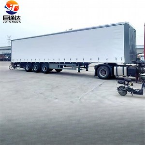 [Hot Item] Box Structure Curtain Side Semi Trailer/Cargo Box Van Semi Trailer