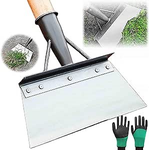 Stainless Steel Cleaning Shovel for Weeds and Moss, Multifunctional Cleaning Shovel, Flat Shovel Edging Gardening Scraper for Weed Removal, Gardenscraper Multifunctional Garden Cleaning Shovel