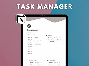 Notion Task Manager Template: All-in-one Planner (digital Download) - Etsy