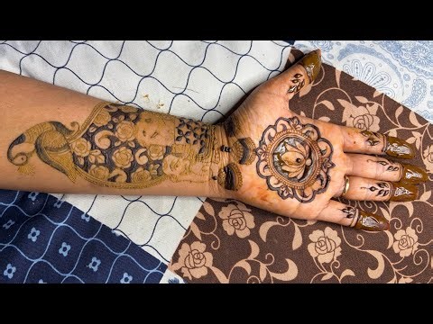 Beautiful Peacock elephants and mandala easy design 🥰🤩🤞💫 #mehndidesign