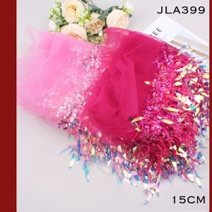 [Hot Item] Handmade Pearl Tassel Ribbon Lace Perforated Tube Sequin Lace Trim Decorative Tassels for Dress Glitter Lace
