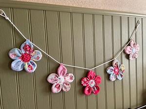 Cath Kidston Fabric Flower Garland, Padded Whimsical Decor - Etsy UK