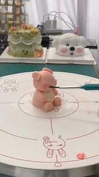 Cute Piggy Buttercream Cake Decorating Tutorial