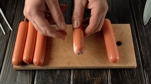 Hands Carefully Remove Casing Hot Dog Stock Footage Video (100% Royalty-free) 4000697279 | Shutterstock