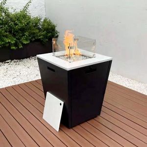 [Hot Item] High Quality Patio Garden Square Fire Pit Table Propane Gas Fire Pit Table Furniture