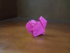Origami Easy Dog Pomeranian - How To Make A Paper Dog Pomeranian