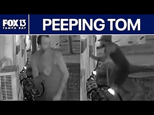 Peeping Tom caught on camera peering into Florida home