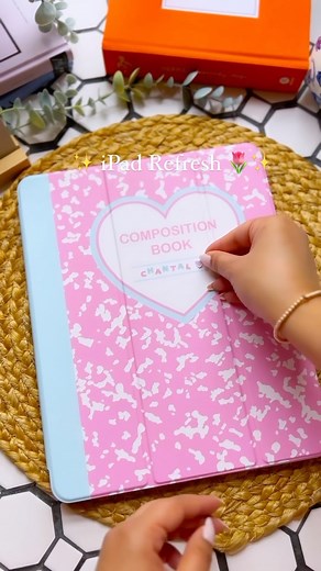 Chantal | Digital Planner on Instagram: "The cutest composition book iPad case  from @mayomikaze for my summer iPad refresh ☀️ #ipad #ipadpro #ipadaccessories #aesthetic"