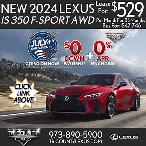 SHOP OUR ANNUAL JULY 4TH SALES EVENT; GOING ON NOW❗ 🗽 🇺🇸 🔗 https://bit.ly/ClickForSpecials #tricountylexus #lexus #julyfourth #littlefallsnj #lexususa | Tri-County Lexus