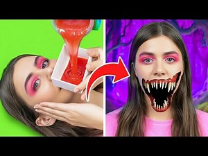 IS MY FRIEND A VAMPIRE?! 😱 Spooky Makeup Transformations & DIY Halloween Costumes by 123 GO! 🎃