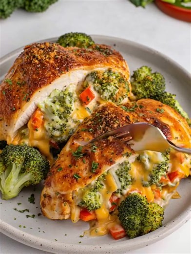 🥦🍗 Broccoli Cheddar Stuffed Chicken Breasts 🧀✨ Juicy chicken breasts stuffed with creamy broccoli cheese filling - comfort food elegance at its finest!INGREDIENTS: 4 large boneless chicken breasts 1 tsp salt ...... Full Recipe in Coʍmеոτ 💬 | Tasty Soul Food Recipes