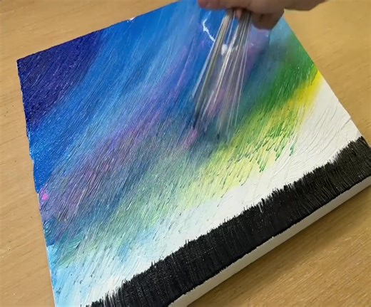 Easy way to draw a night sky / Acrylic painting | Acrylic Painting Techniques