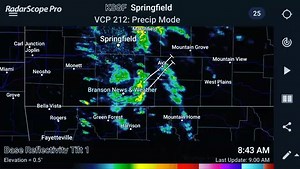 A soggy mid morning radar for the Ozarks. A few showers and thunderstorms around the area this morning. All are below severe limits. #mowx #ozarkswx #arwx #branson #wrn #sgf | Branson News & Weather