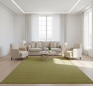 Hand-tufted Wool Rug New Zealand Wool, Living Room Sage Green Area Rug, Plush Solid & Geometric Grid Design Carpet (custom Sizes) - Etsy UK