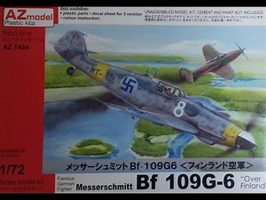 WHATS IN THE BOX. AZ MODEL AZ7434, 1/72 FINNISH MESSERSCMITT BF109G FAF ILMAVOIMAT KIT REVIEW 148.