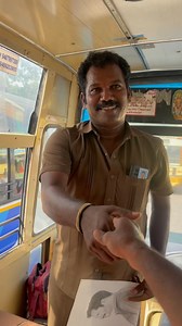 Pure smile on his face reaction ✍️❤️🚌. . . . . #reelsinstagram #travel #sketching #support #passion #instagood #trending #instagood #bus #morning | Akash Selvarasu