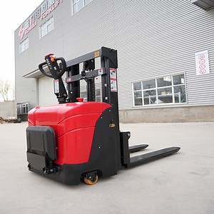 [Hot Item] Stand Electric Stackers Pallet Stacker Standing 2000kg Fully Electric Powered Pallet Stacker