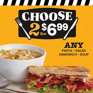 57 reactions · 110 shares | OFFER EXTENDED  Pair any 2 of our Pastas, Sandwiches, Salads or Soups for just $6.99 after 4pm. Available for Dine-in or carryout at select stores, see coupon for details. | Corner Bakery | Facebook