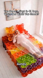 1.7M views · 8.5K reactions | Which Treat Bed Would You Sleep In? 縷杻✨ #asmr #videoviralシ #reelsfbシ #aiasmr #oddlysatisfying #relaxation #bed Rainbow gummies rise and squish beneath you… soft, bouncy bears hugging your body with slow, chewy sinks, each gentle wobble easing your mind into sweet, candy-soft calm. ✨ | Hush AI ASMR | Facebook