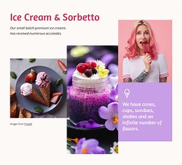 Ice cream and sorbetto - CSS Template by Nicepage