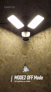 LEONLITE 25W 3CCT Plug in LED Security Light, Motion Sensor & Dusk to Dawn Flood Lights Outdoor, 3 Lighting Modes, Adjustable 2-Head, Wet Location, 3000K/4000K/5000K Selectable, ETL&FCC Listed, White