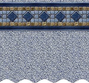 Smartline 18 ft Round Swimming Pool Liner | Laguna | Unibead Style | 48 Inch Wall Height | 20 Gauge Heavy Duty Virgin Vinyl | Designed for Steel Sided Above Ground Pools