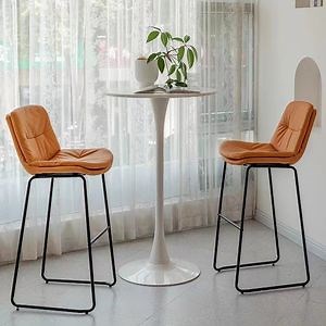 [Hot Item] Nordic Bar Stool Chair Modern Simple Backrest Chair Home Furniture Dining Chair