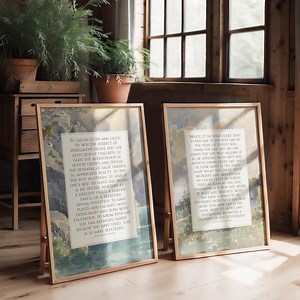 Ralph Waldo Emerson Poem Print Set | Subtle Wall Art Set of 2 for Classroom, Dorm, Apartment | Literary Wall Art | Framed Print or Canvas - Etsy