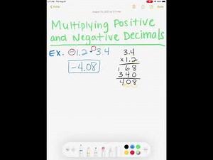 Multiplying Positive And Negative Decimals