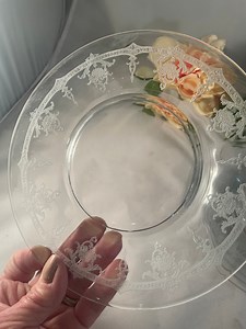 Vintage Heisey Empress Etched Glass Plates, 1928-1937 - Etsy