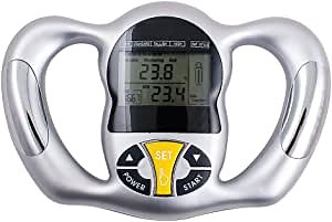 Fencia Body Composition Analyzer Fat Monitor Portable Hand held Body Mass Index BMI Health Monitor Fat Analyzer, Silver