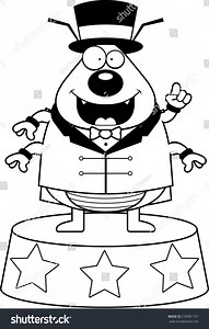 Cartoon Flea Circus Ringmaster Announcing Show Stock Vector (Royalty Free) 230081131 | Shutterstock