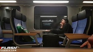 Cock Flash On Train