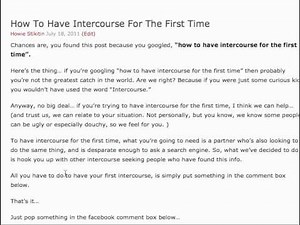 How To Have Intercourse For The First Time