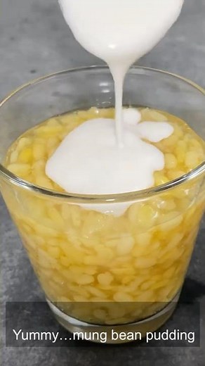 Mung Bean Pudding with Coconut Milk #mungbeans #mungbean #dessert