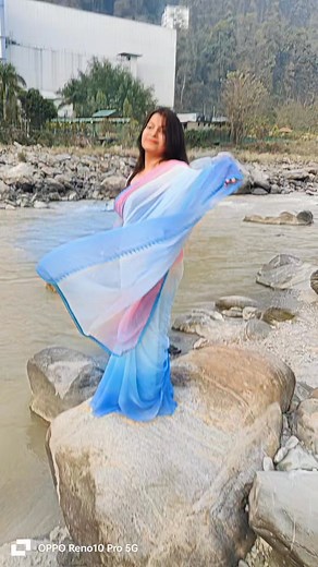 Piu Baisakhi 🍁🍂❤️ #srk #saree #romantic #saree_with_mountain | Tithi Paul