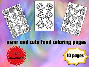 Coloriage Kawaii Food Dreams - Mignonnes pages à imprimer pour tous les âges - Etsy France