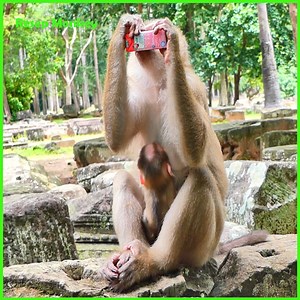 Most terrify hurt!! Poor baby monkey got disappointed when mom drink milk not share! | RESEP Monkey